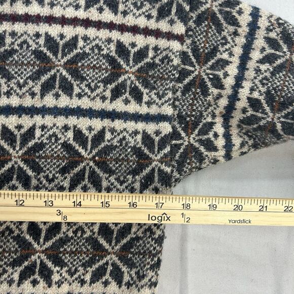 Jantzen Vintage Pattern Sweater Mens Medium Striped Brown Wool - Picture 6 of 6